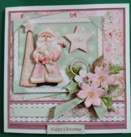 Shabby Chic Santa 8x8 Christmas Mini Kit & Decoupage by Diane Gray