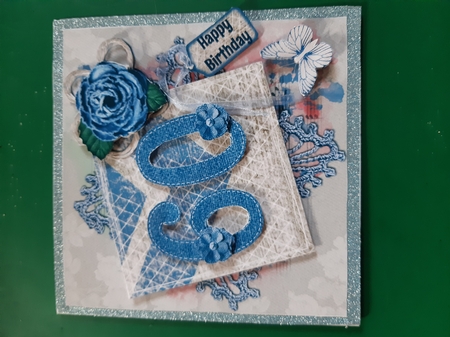 Rustic Rose Any Age Birthday Card Mini Kit by Diane Gray