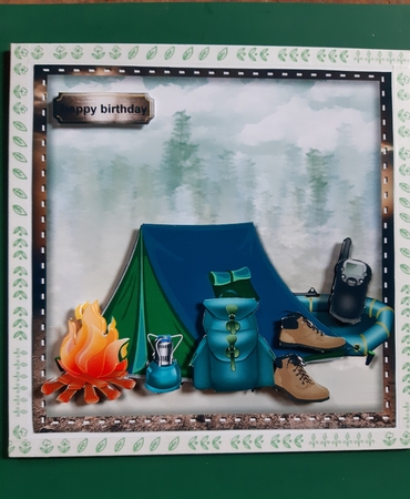 Male Card Outdoor Camping 2 by Diane Gray