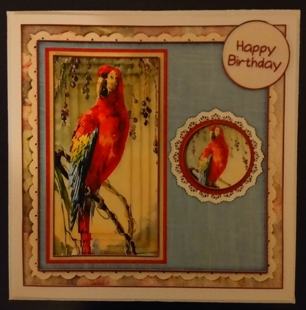 Cardtopper Parrot 574 by Diane Gray