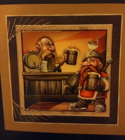 8x8 Another Round Viking Drinking Card Topper by Diane Gray