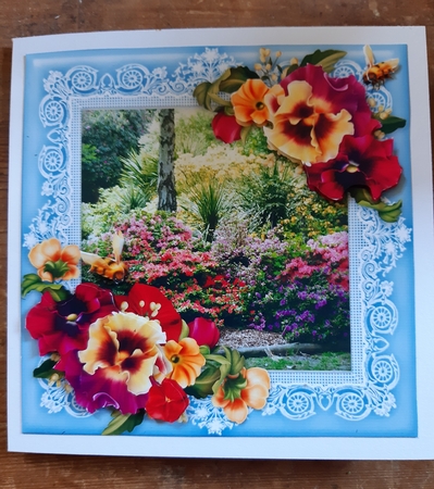 Upton Park An Enchanted Garden 8 x 8 Floral Decoupage Card Sheet by Diane Gray
