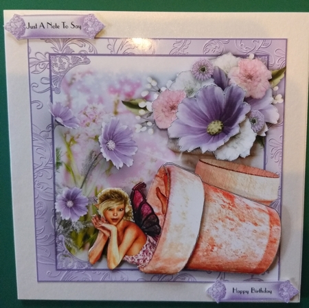 The Flower Pot Fairy Card Front Kit by Diane Gray