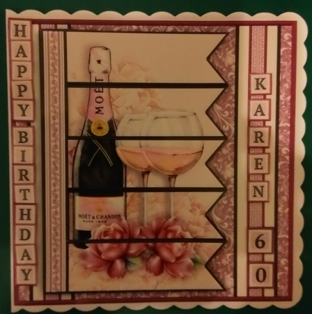CHAMPAGNE 7.5 Alphabet Quick Congratulations, Anniversary or Engagement Card Kit  by Diane Gray