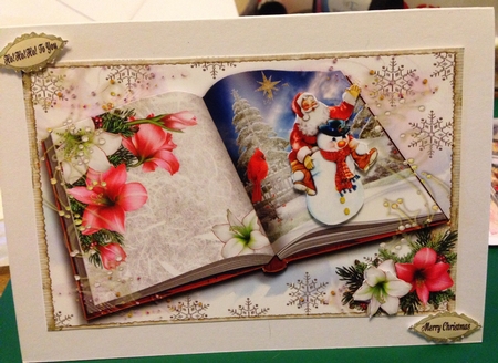 Frosty Giving Santa a Ride by Diane Gray