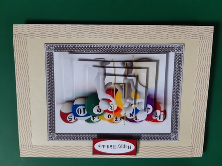 Pool or Snooker Stick Men by Diane Gray