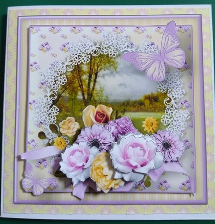 Summer Field Decoupage Card Mini Kit by Diane Gray