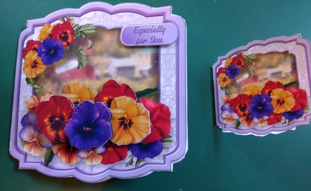 Summer Pansies - Shaped Card Mini Kit by Diane Gray