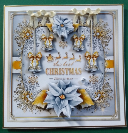 Christmas Silver Winter Jingle Bells Card Mini Kit by Diane Gray