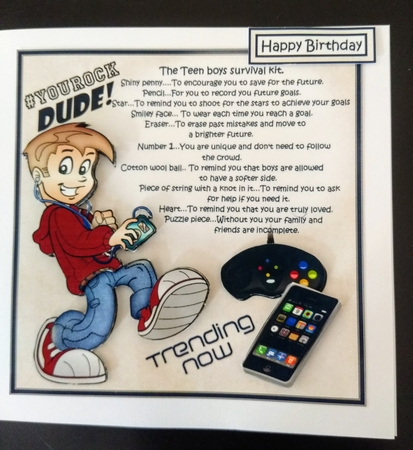 8x8 Teen boy survival kit mini kit by Diane Gray