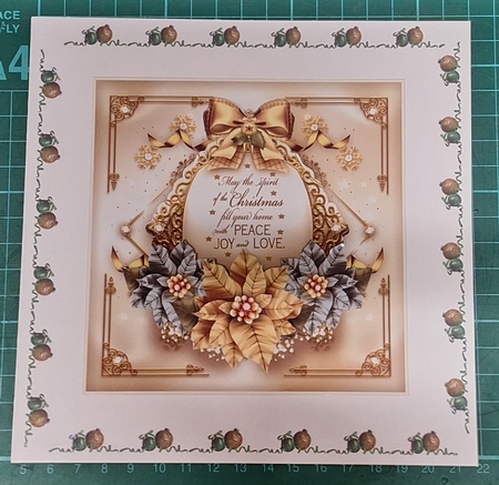 Christmas Gold Poinsettia with Verse Mini Kit by Diane Gray