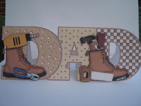 DIY Dad Shape Card or Topper with Decoupage by Diane Greenwood