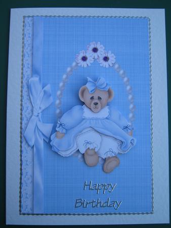 Bella Bear Card Front by Diane Greenwood