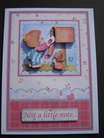 Just a Little Note Friend or Romance Decoupage by Diane Greenwood