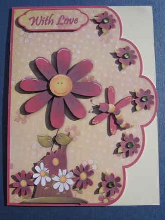 Peaceful Petals Scallop Edge Card Front by Diane Greenwood