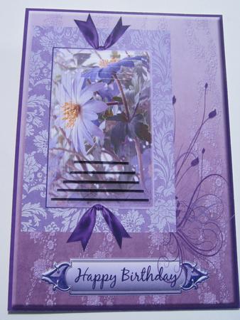 Purple Anemone Framed Pyramid by Diane Greenwood