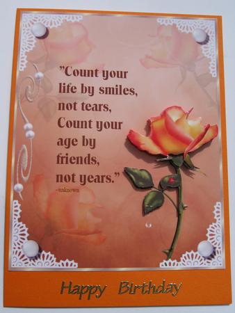 Count Your Smiles Card Topper by Diane Greenwood