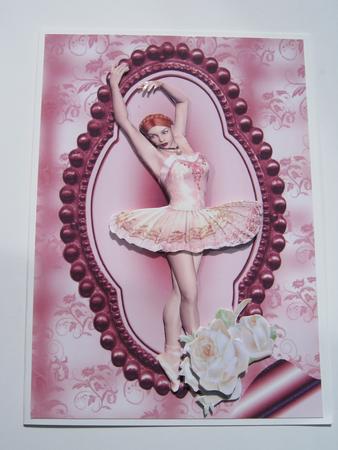 Pretty Ballerina with White Roses by Diane Greenwood