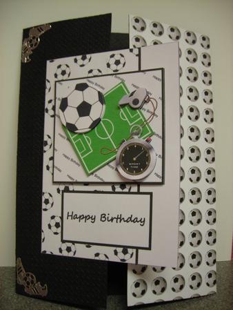 Football Card Front - Black by Diane Greenwood