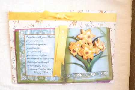 Mother's Day Daffodils Book Decoupage by Diane Greenwood