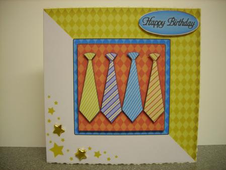 Men's Ties Quick Card with Decoupage by Diane Greenwood