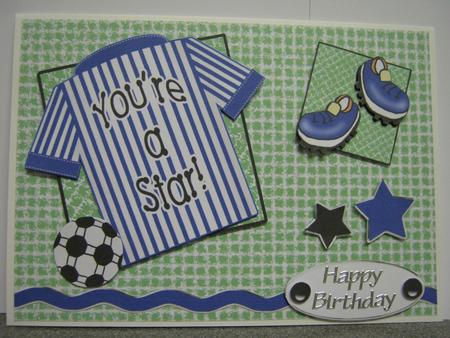 Football Crazy!! Kit in Royal Blue with Step by Step Decoupage by Diane Greenwood