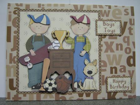 Football & Skateboard Boys' Toys Topper & Decoupage by Diane Greenwood