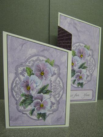 Pansies & Old Lace Cascade by Diane Greenwood