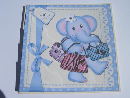 Lola Goes Shopping Wavy Corner Side Stacker Topper by Diane Greenwood
