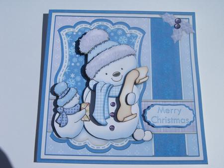 Snowmen & Letter to Santa Topper & Decoupage by Diane Greenwood