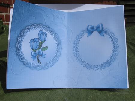 Roses and Metallic Lace Matching Insert A5 Portrait by Diane Greenwood