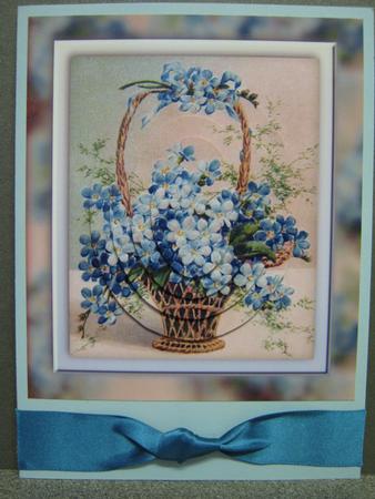 Forget-me-not - Pyramid Card Front/topper by Diane Greenwood