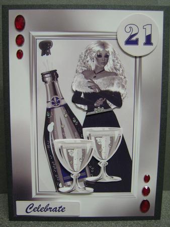 Celebration for Graduation 21st 18th Birthday or Other Special Occasion 2 Up Sheet Black and White by Diane Greenwood