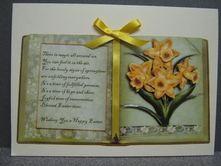 Easter Daffodils Book Decoupage by Diane Greenwood