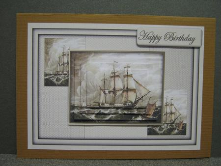 Vintage Sailing Ship by Diane Greenwood