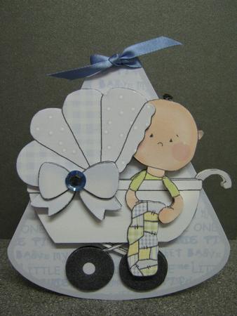 Baby Boy Wobble Card by Diane Greenwood
