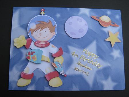 Space Boy Decoupage Sheet. by Diane Greenwood