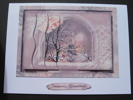 Christmas Eve, Through the Window - Wavy Edge Side Stacker by Diane Greenwood