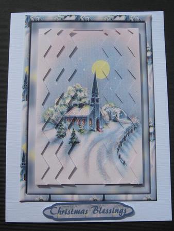 Christmas Carol Service Zig-zag Edge Side Stacker by Diane Greenwood
