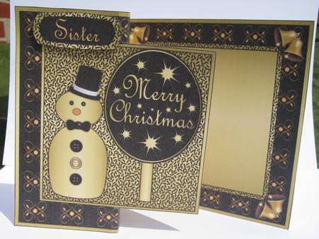 Elegant Snowman Fold Back by Diane Greenwood