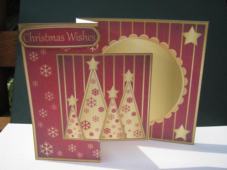 Snowflakes Christmas Trees Fold Back by Diane Greenwood