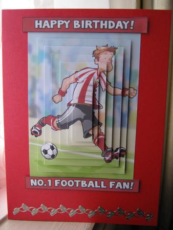 Football Dude Red Pyramid. by Diane Greenwood