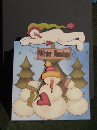 Snow Family Over the Edge by Diane Greenwood
