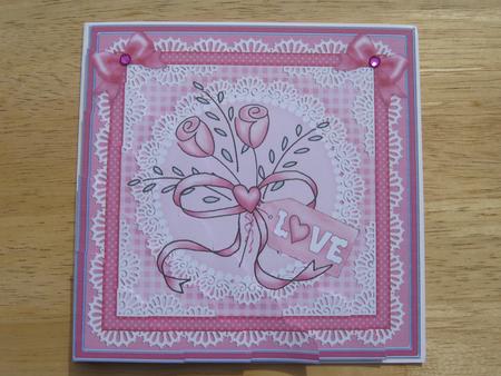 Lovely Roses Scallop Corner Stacker by Diane Greenwood