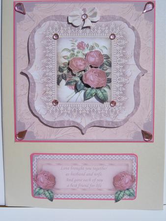 Vintage Lace Framed Roses Toppers & Decoupage by Diane Greenwood