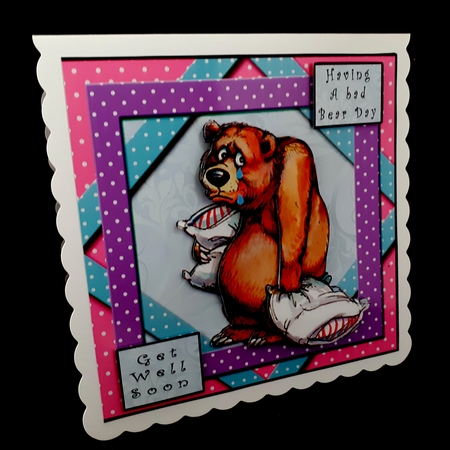 Having A Bad Bear Day - Decoupage by Diane  Hitchcox
