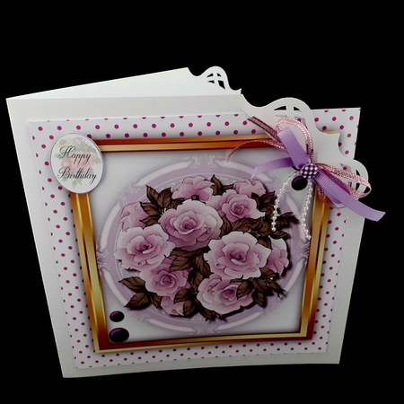 Lilac Roses and Corner Brads by Diane  Hitchcox