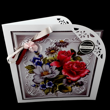 Stunning  Roses in a silver Frame  by Diane  Hitchcox
