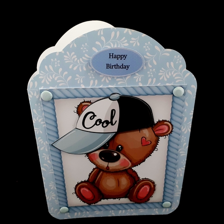 Gorgeous Teddy Bear In Hat 8x8 by Diane  Hitchcox