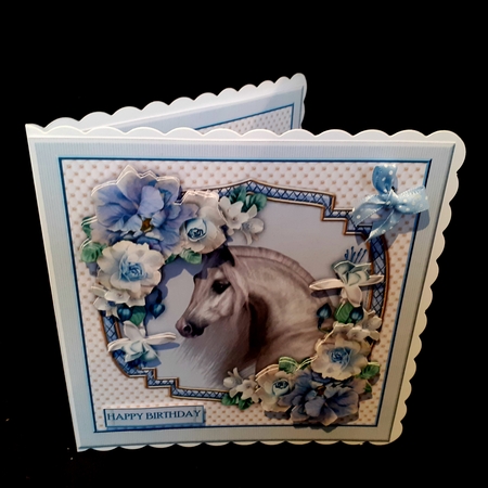 Beautiful Horse & Dream Roses Mini Kit by Diane  Hitchcox